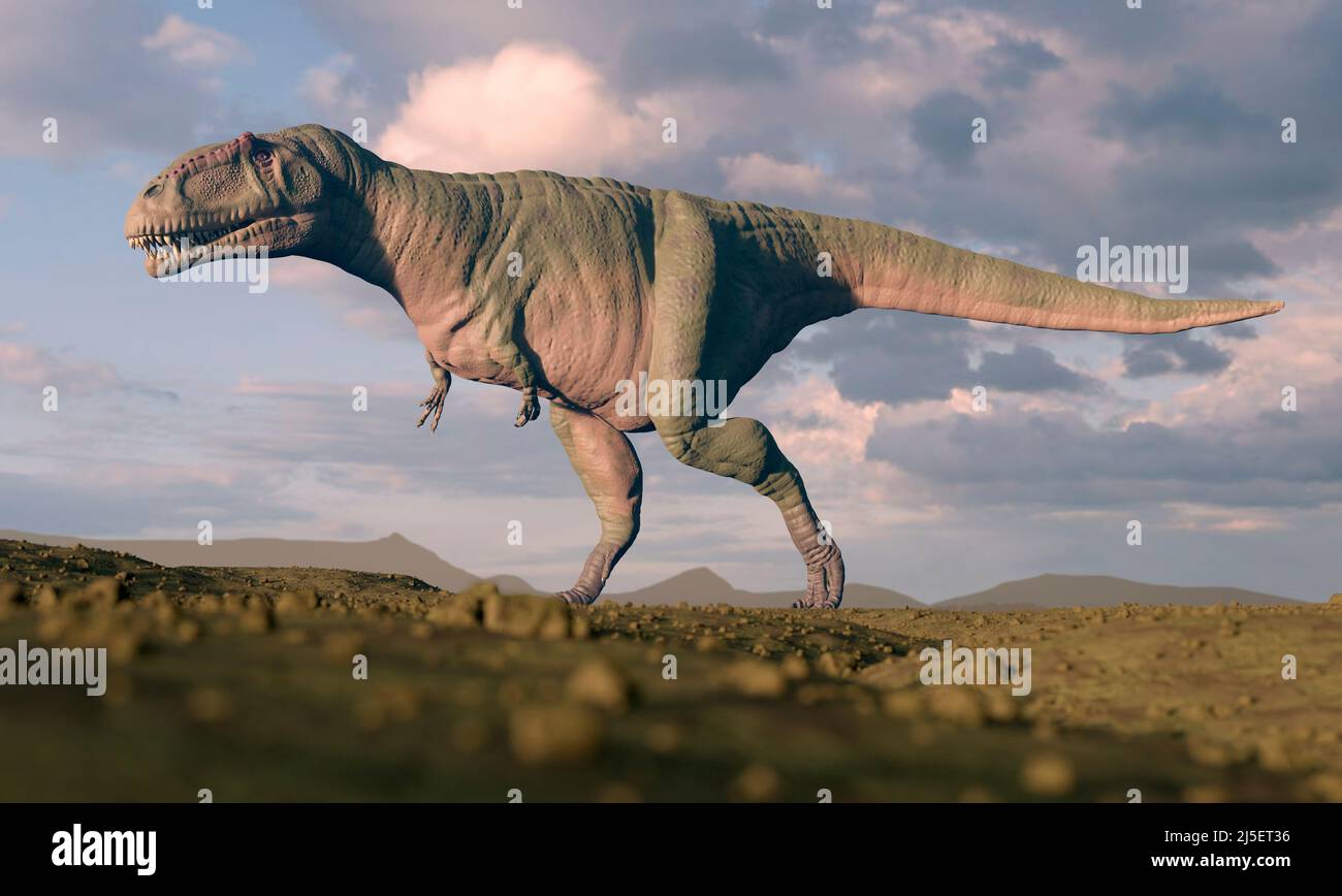 Kunstwerk von Giganotosaurus Stockfoto