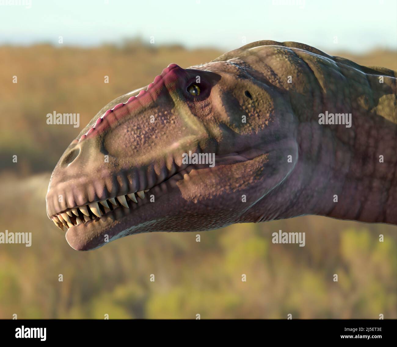 Kunstwerk von Giganotosaurus Stockfoto