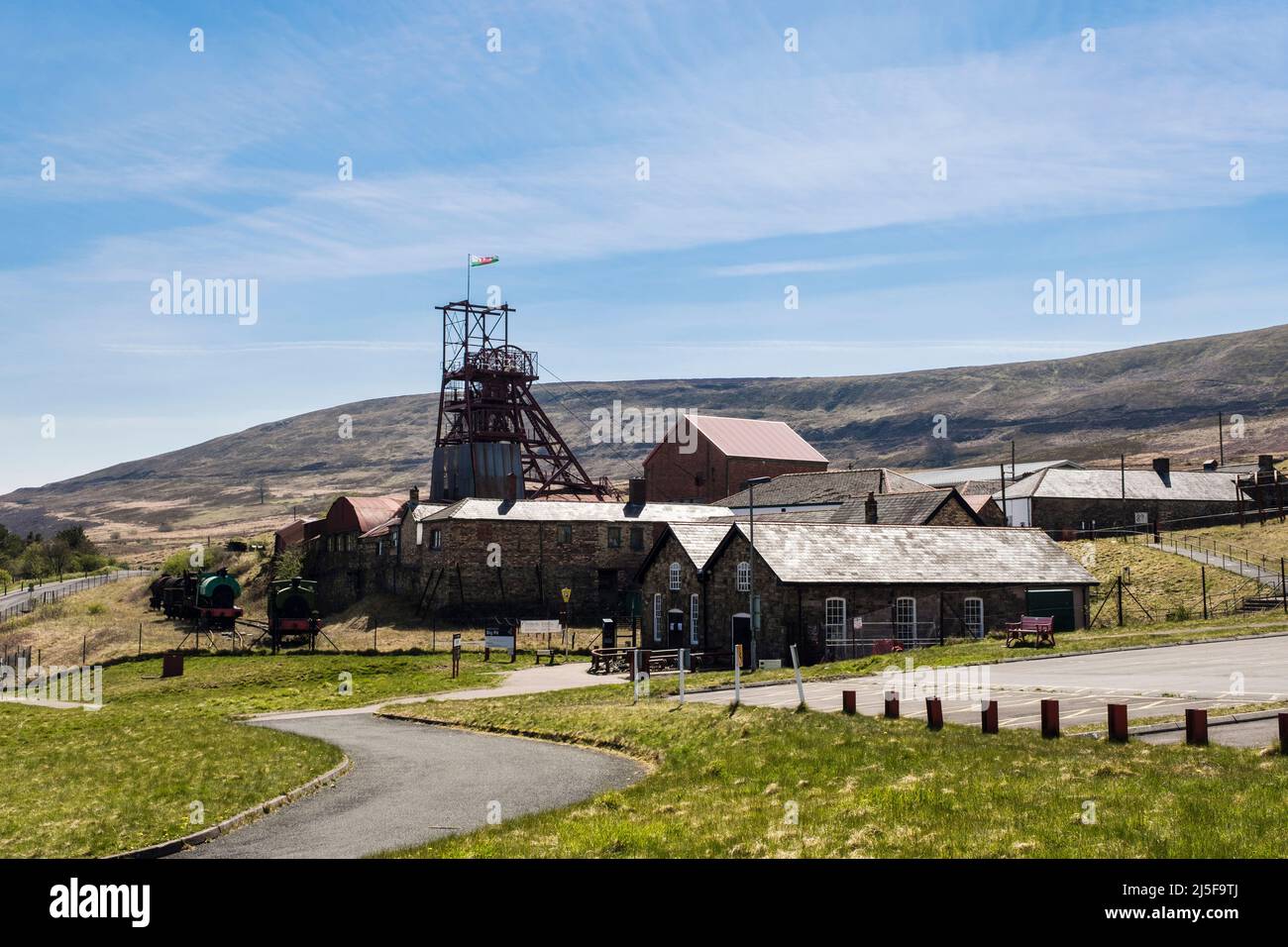 Big Pit National Coal Museum of Industrial Heritage in der ehemaligen Zeche. Blaenavon, Gwent, South Wales, Großbritannien Stockfoto