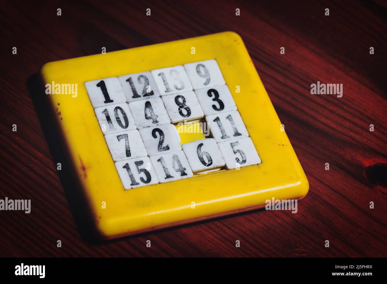 Das Vintage-Spiel der 70er Jahre das Spiel der fünfzehn Stockfoto