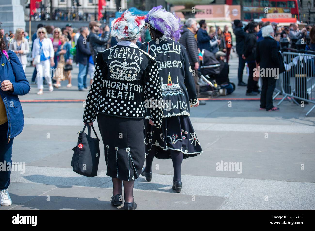 Perly Kings and Queens, Trafalgar Square, London Stockfoto