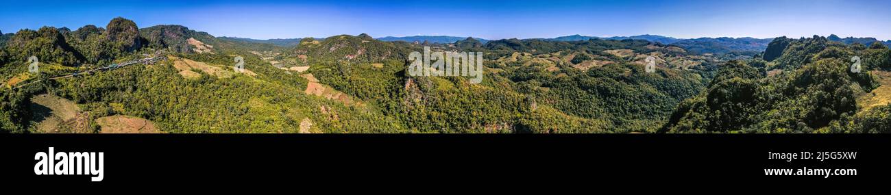 Phu Pha Mok Ban Jabo Dorf in Mae Hong Son, Thailand Stockfoto