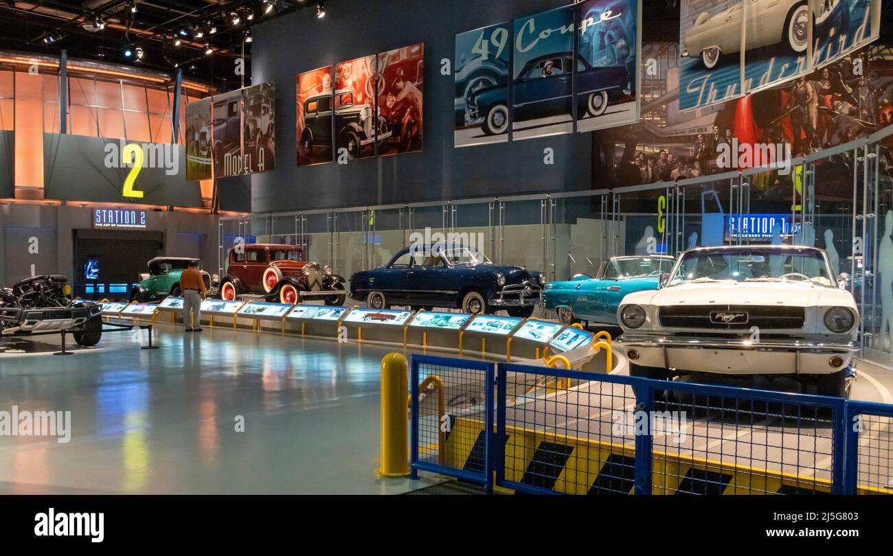 Legacy Gallery, Ford Rouge Factory Tour, Dearborn, Michigan, USA Stockfoto