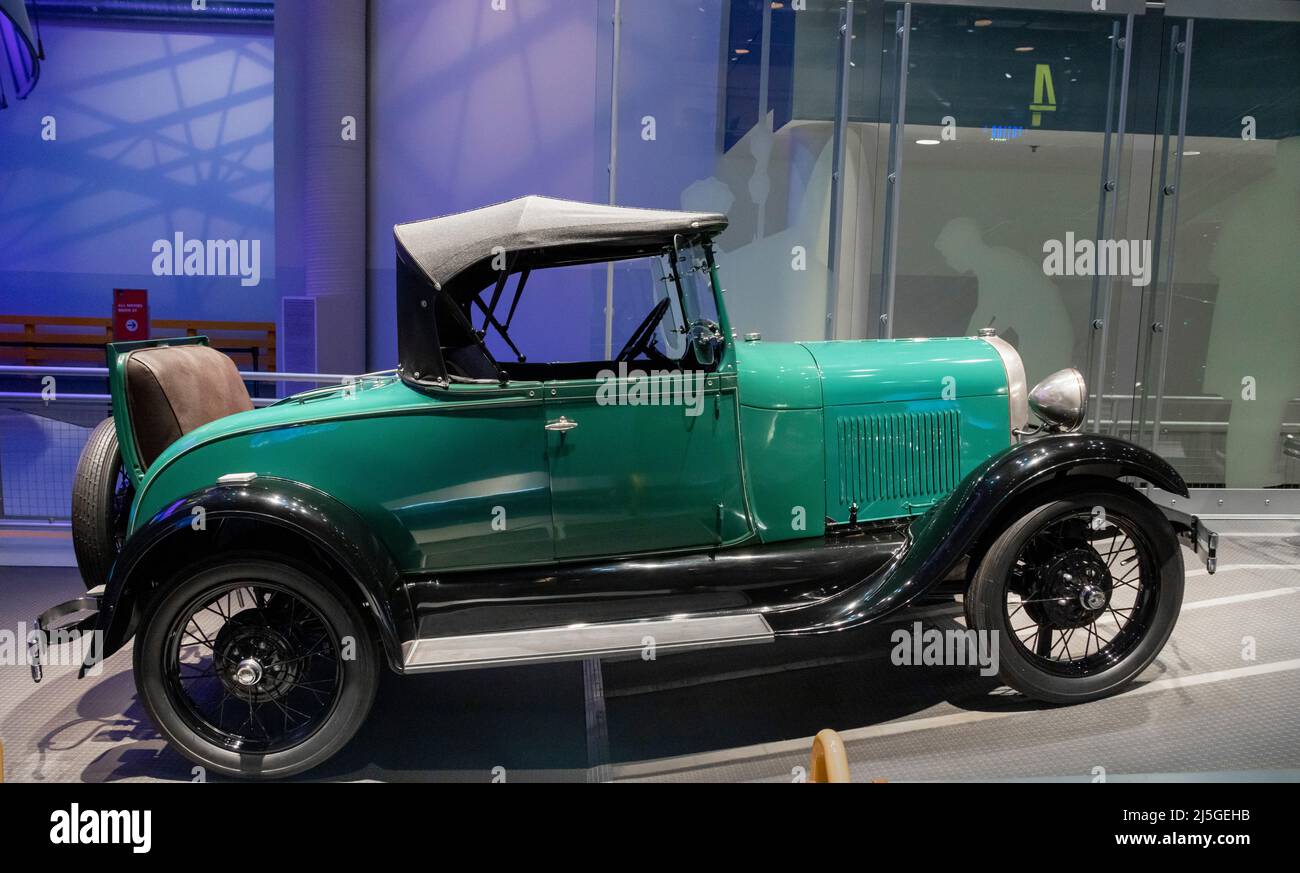 Legacy Gallery, Ford Model A, 1927, Ford Rouge Factory Tour, Dearborn, Michigan, USA Stockfoto