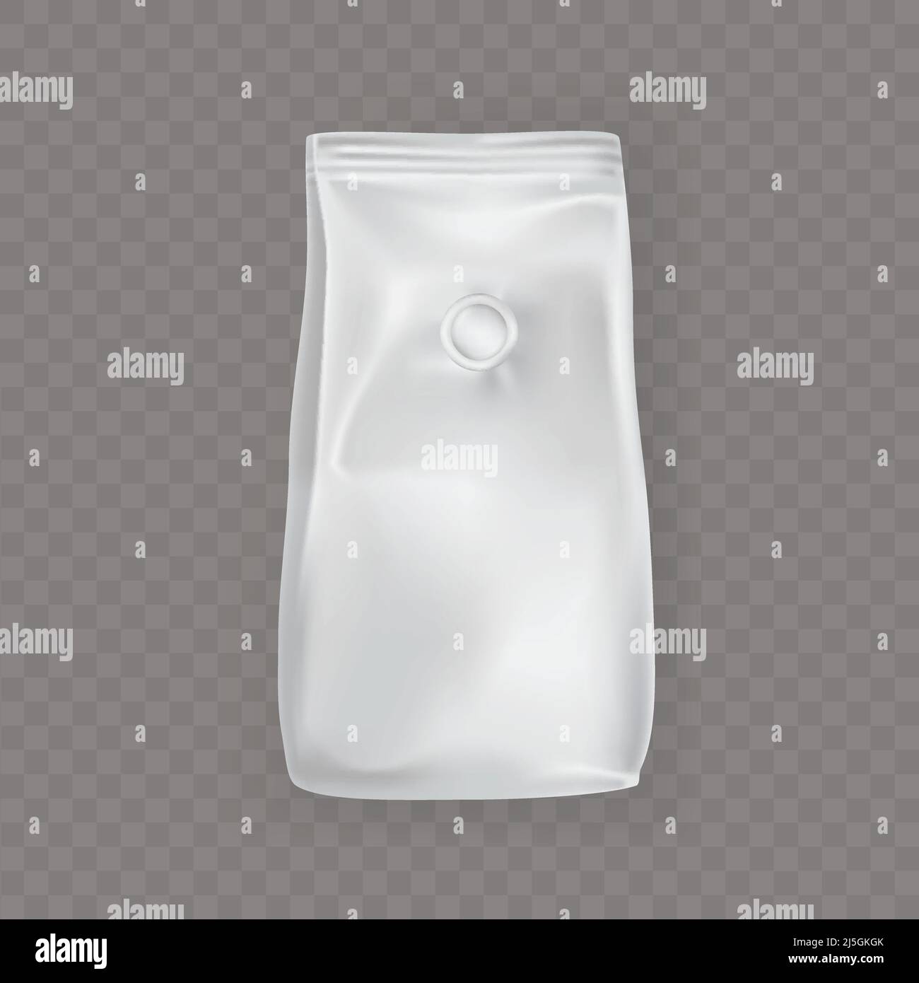 Vector weiße Plastikverpackung für Snacks, Chip-Cookies Süßigkeiten isoliert auf einem transparenten Hintergrund in einem realistischen Stil. Design-Paket-Layout gelesen Stock Vektor