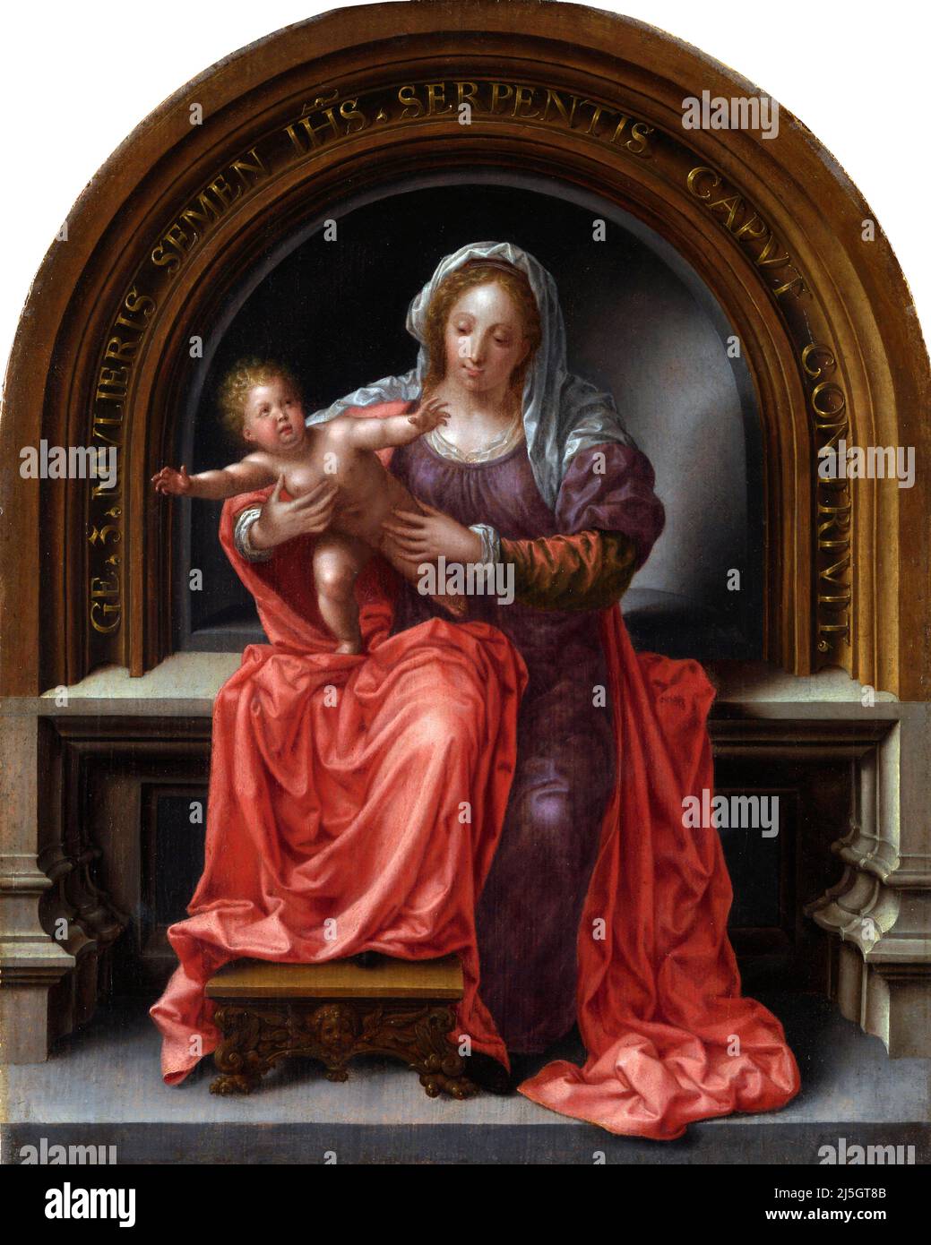 Die Jungfrau und das Kind von Jan Gossaert (1478-1532), Öl auf Eiche, 1527 Stockfoto