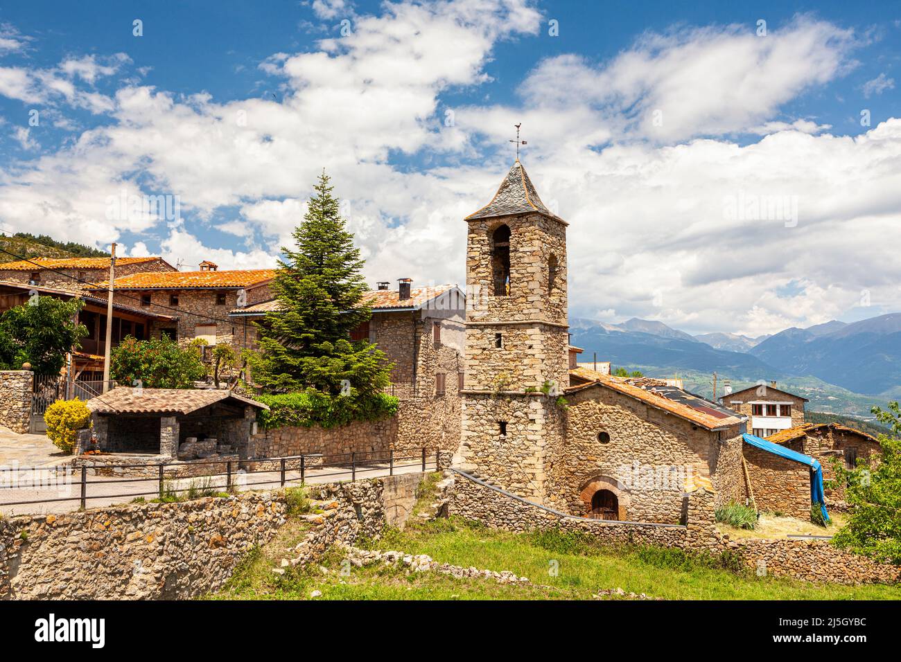 Estana Village, Parc Natural del Cadi-Moixeró, Girona, Spanien Stockfoto