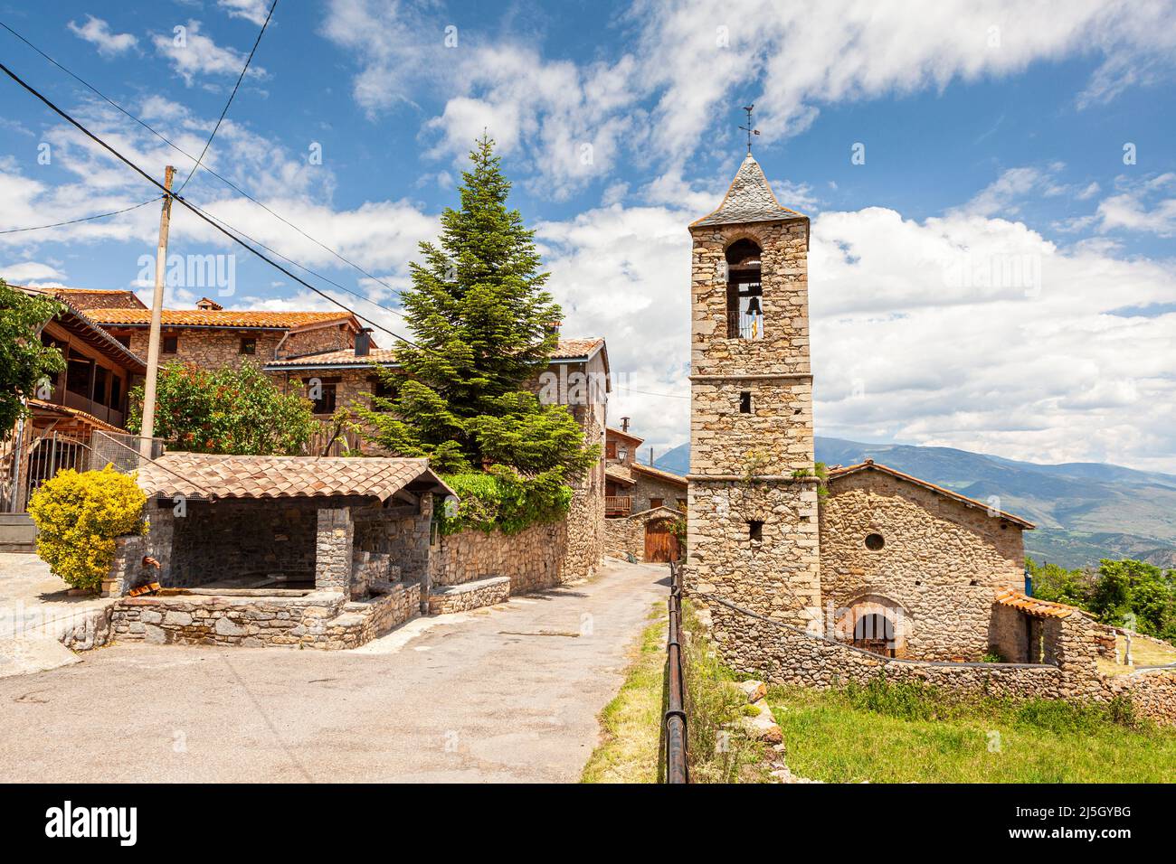 Estana Village, Parc Natural del Cadi-Moixeró, Girona, Spanien Stockfoto
