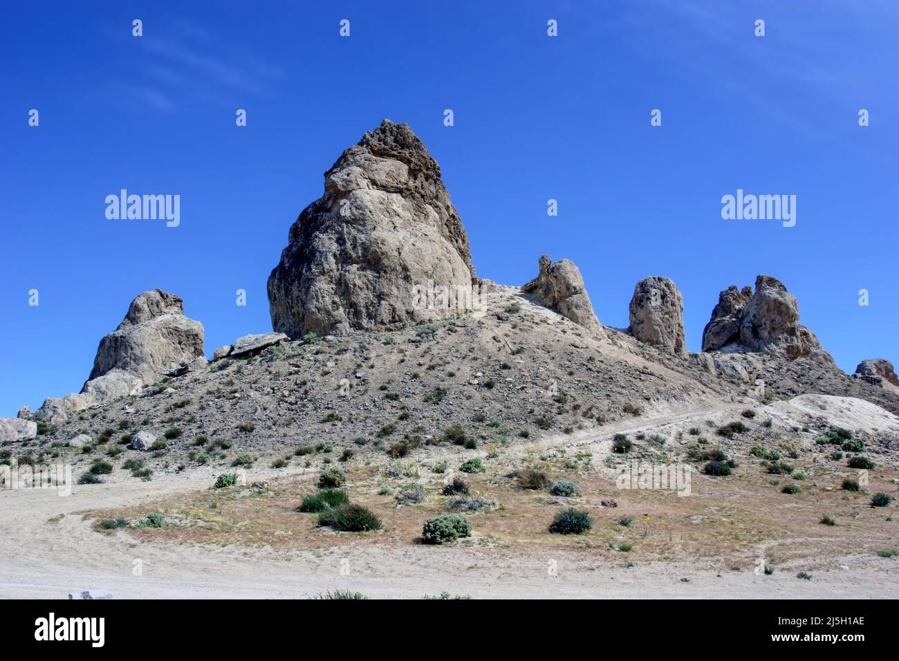 Eine Wanderung in die Trona Towers (Pinnacles) in Kalifornien. Stockfoto