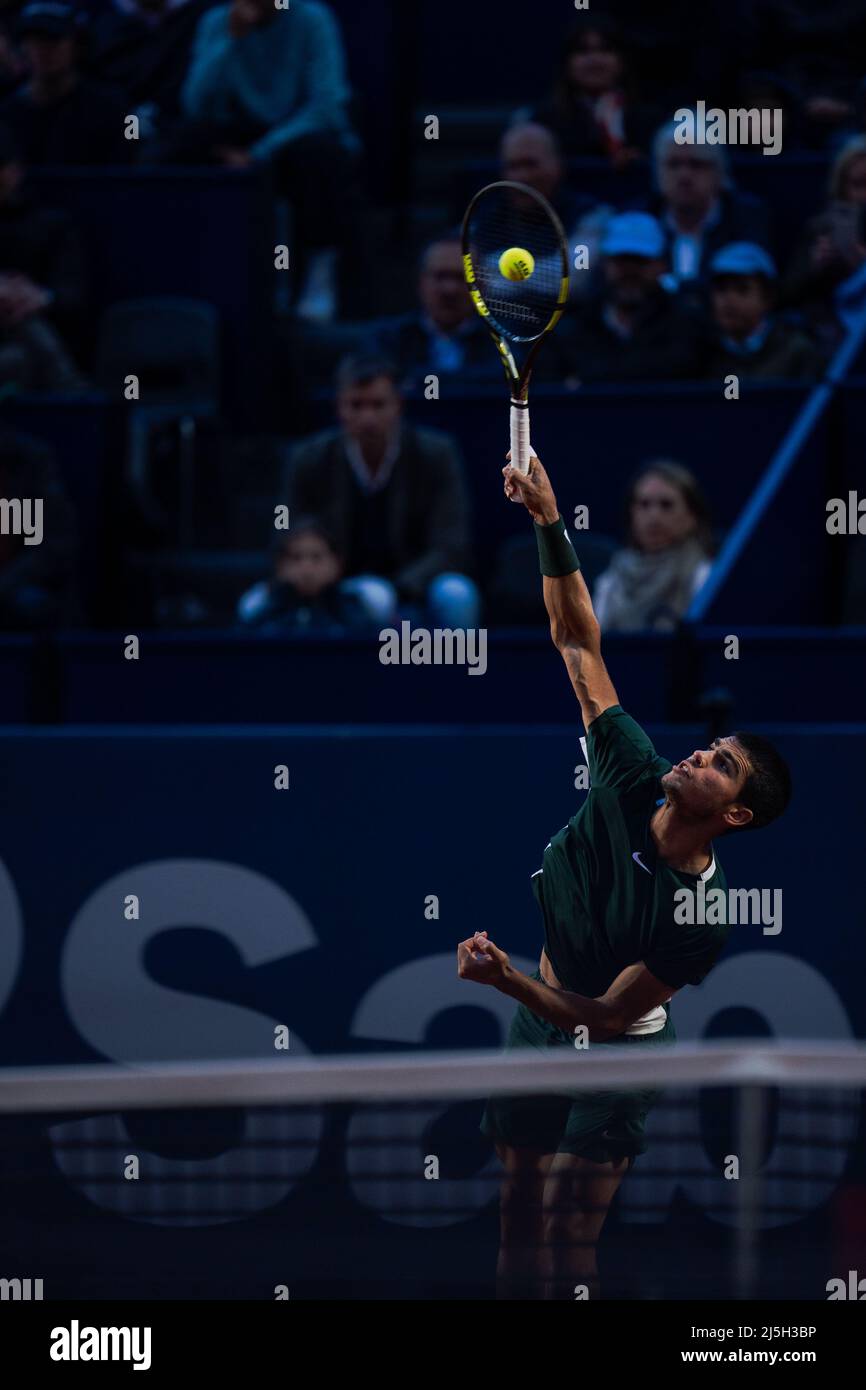Barcelona, Spanien, 23, April 2022. Sabadell Open Banc - 69 Conde de Godó Trophy - Carlos Alcaraz / Alex de Minaur. Quelle: JG/Alamy Live News Stockfoto