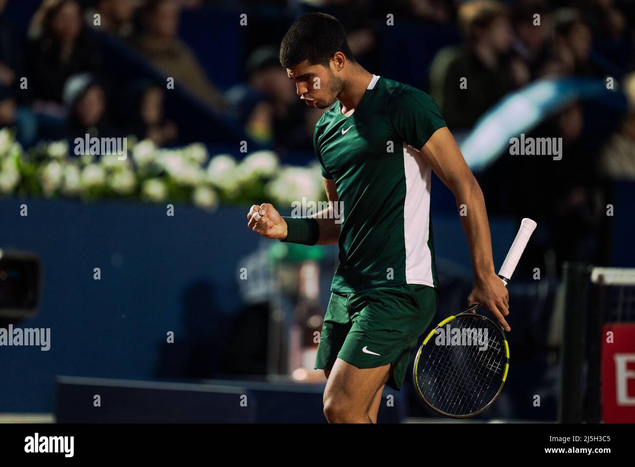 Barcelona, Spanien, 23, April 2022. Sabadell Open Banc - 69 Conde de Godó Trophy - Carlos Alcaraz / Alex de Minaur. Quelle: JG/Alamy Live News Stockfoto