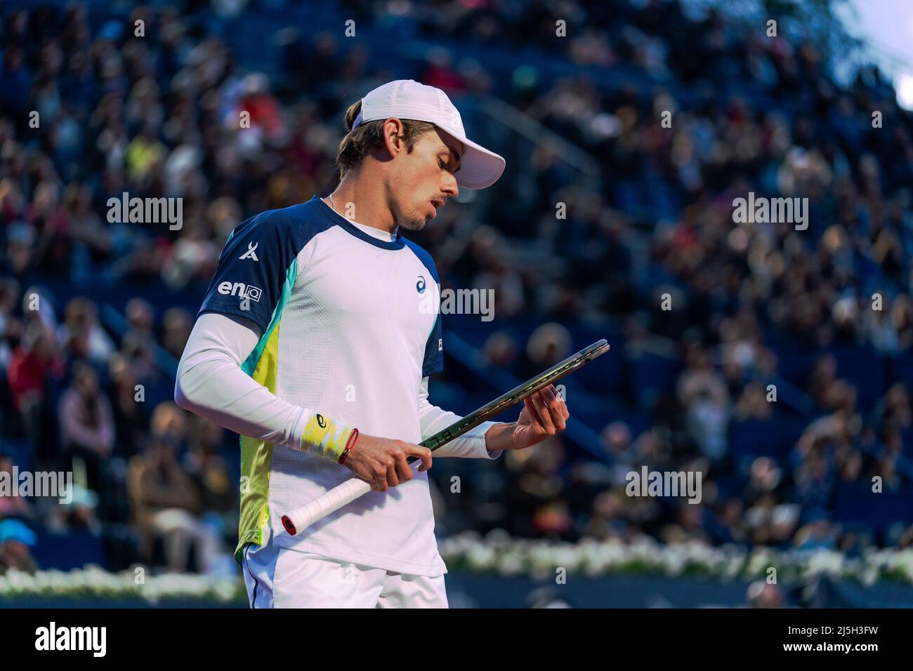 Barcelona, Spanien, 23, April 2022. Sabadell Open Banc - 69 Conde de Godó Trophy - Carlos Alcaraz / Alex de Minaur. Quelle: JG/Alamy Live News Stockfoto