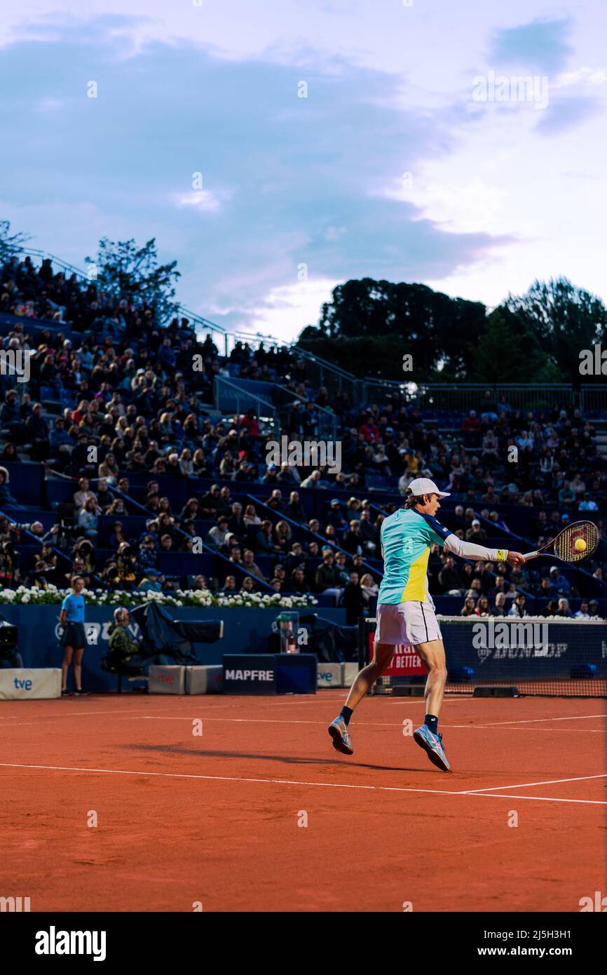 Barcelona, Spanien, 23, April 2022. Sabadell Open Banc - 69 Conde de Godó Trophy - Carlos Alcaraz / Alex de Minaur. Quelle: JG/Alamy Live News Stockfoto
