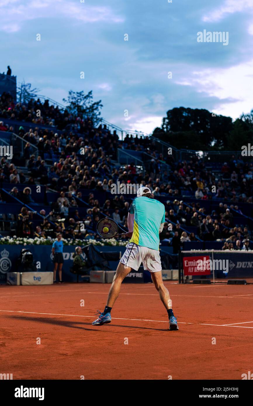 Barcelona, Spanien, 23, April 2022. Sabadell Open Banc - 69 Conde de Godó Trophy - Carlos Alcaraz / Alex de Minaur. Quelle: JG/Alamy Live News Stockfoto