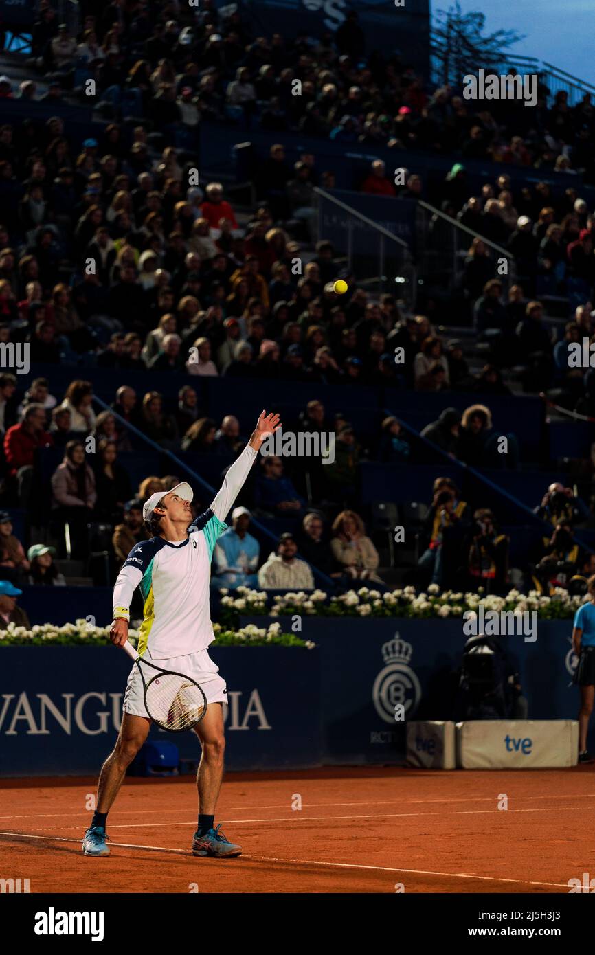Barcelona, Spanien, 23, April 2022. Sabadell Open Banc - 69 Conde de Godó Trophy - Carlos Alcaraz / Alex de Minaur. Quelle: JG/Alamy Live News Stockfoto
