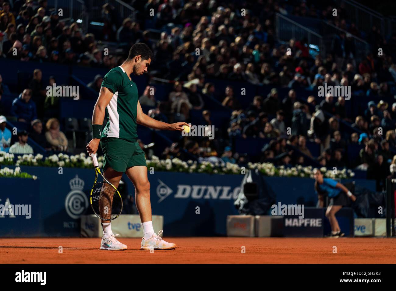 Barcelona, Spanien, 23, April 2022. Sabadell Open Banc - 69 Conde de Godó Trophy - Carlos Alcaraz / Alex de Minaur. Quelle: JG/Alamy Live News Stockfoto