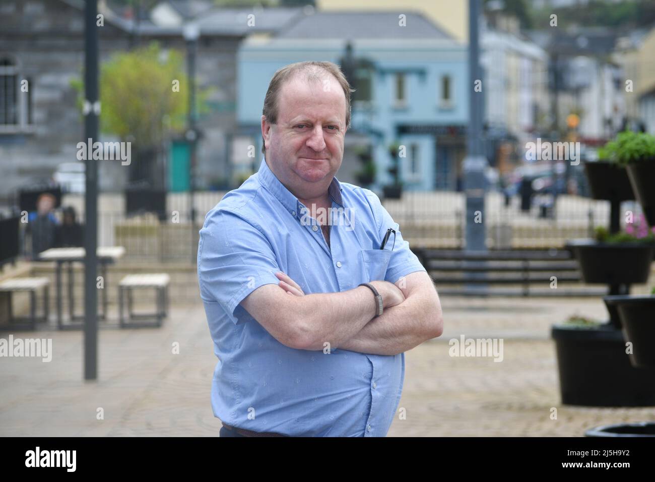 Michael Collins, ein unabhängiger TD, vertritt den südwestlichen Wahlkreis von Cork seit den Parlamentswahlen 2016. Stockfoto