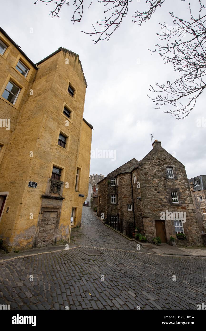Alte Granare in Deans Village, Edinburgh, Schottland Stockfoto