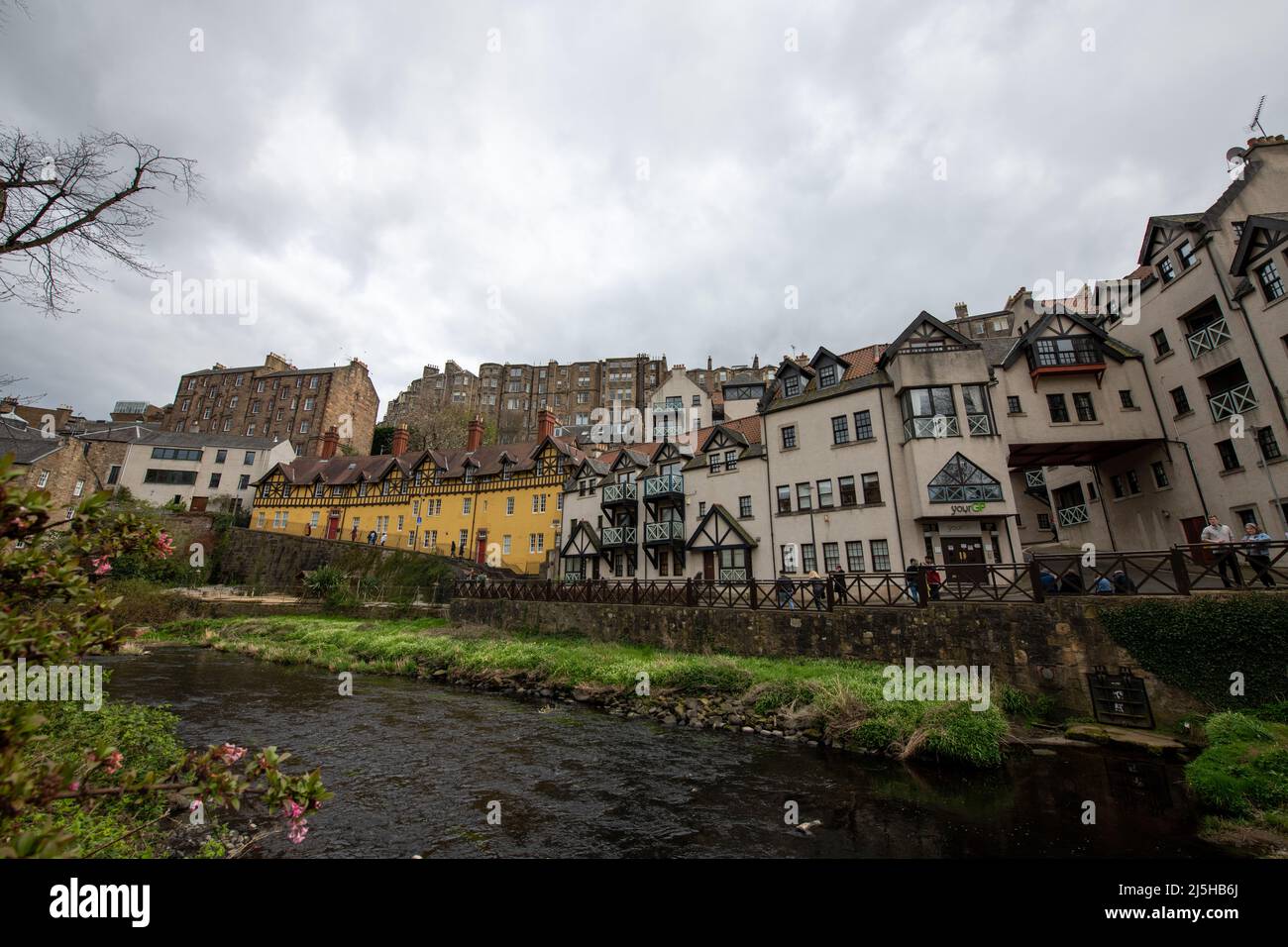 Malerisches Dean Village, Edinburgh, Schottland Stockfoto