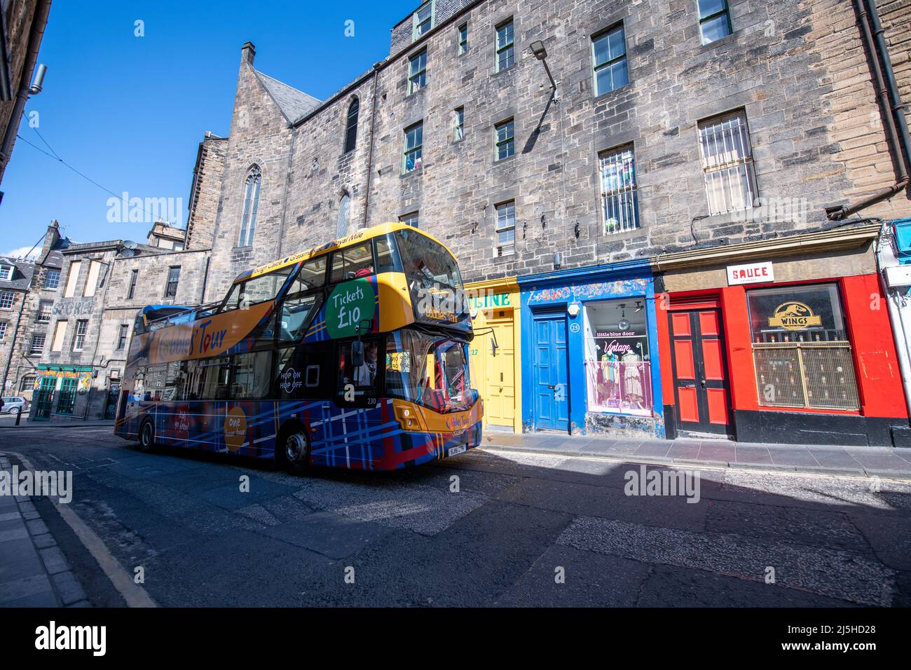 Candlemaker Row, Edinburgh, Schottland Stockfoto