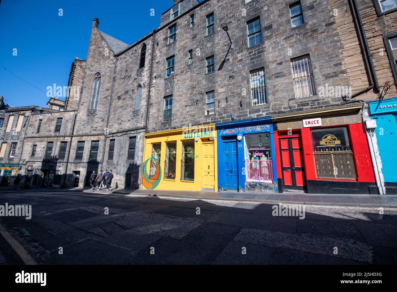 Candlemaker Row, Edinburgh, Schottland Stockfoto