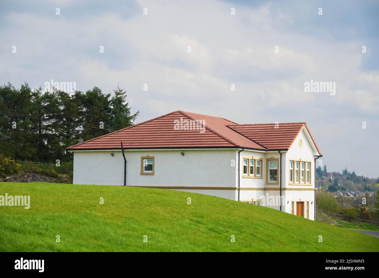 Luxuriöses Herrenhaus in ländlicher Umgebung in Kilmacolm Stockfoto