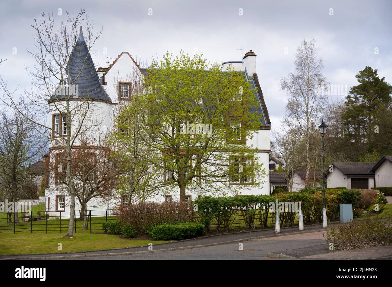Luxuriöses Herrenhaus in ländlicher Umgebung in der Nähe von Kilmacolm Stockfoto