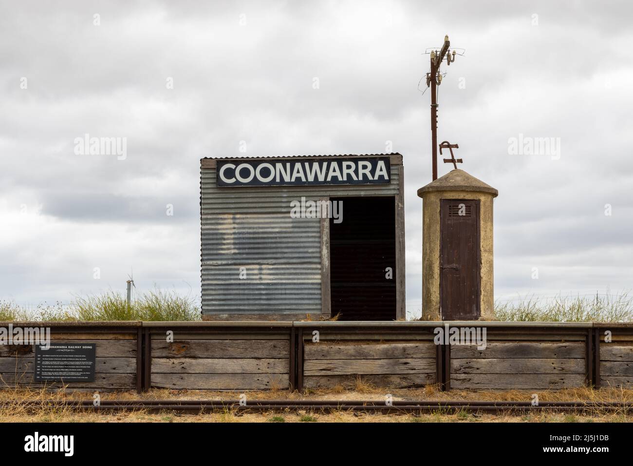 Der legendäre alte bahnhof coonawarra in Coonawarra South Australia wurde am 20. 2022. Februar aufgenommen Stockfoto