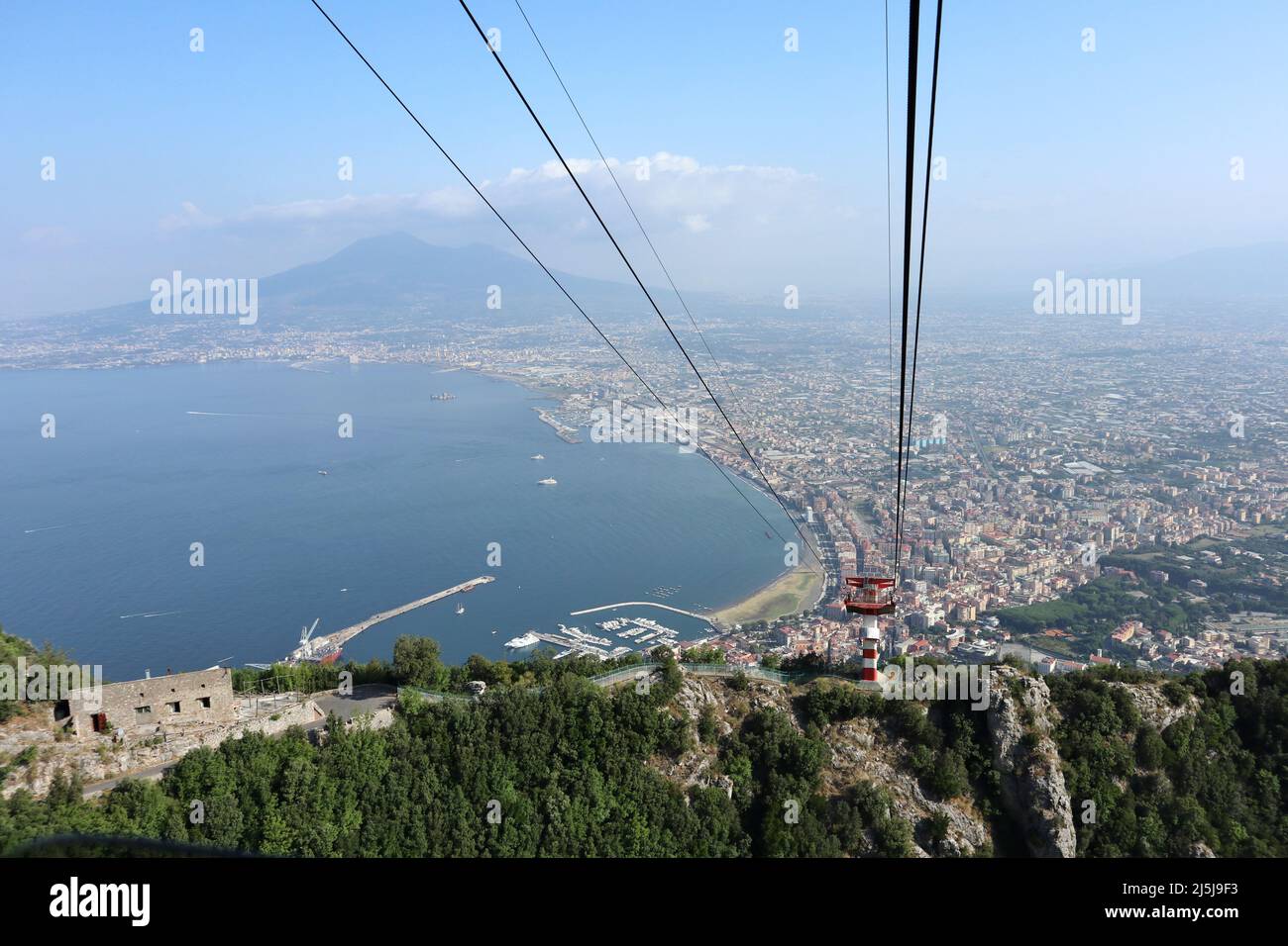 Castellammare di Stabia - Golfo di Napoli dalla Funivia del Faito Stockfoto