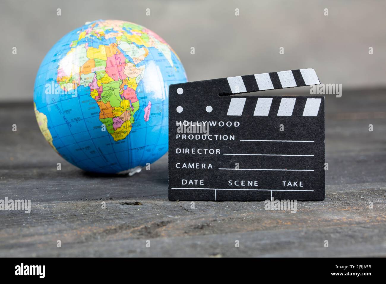 Welt-Kinematografie, Konzept der Filmindustrie Stockfoto