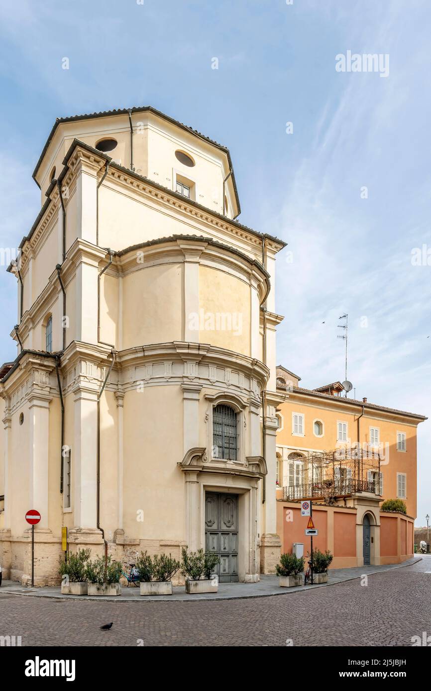 Oratorium von Santa Maria delle Grazie, Parma, Italien, an einem sonnigen Tag Stockfoto