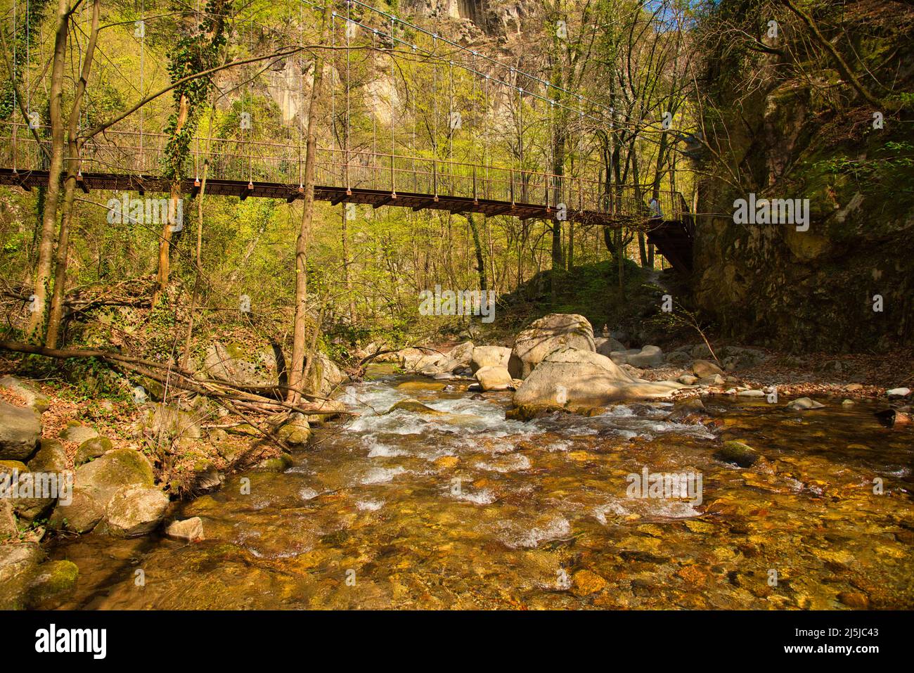 Canyon von Lana in Südtirol in Italien Stockfoto