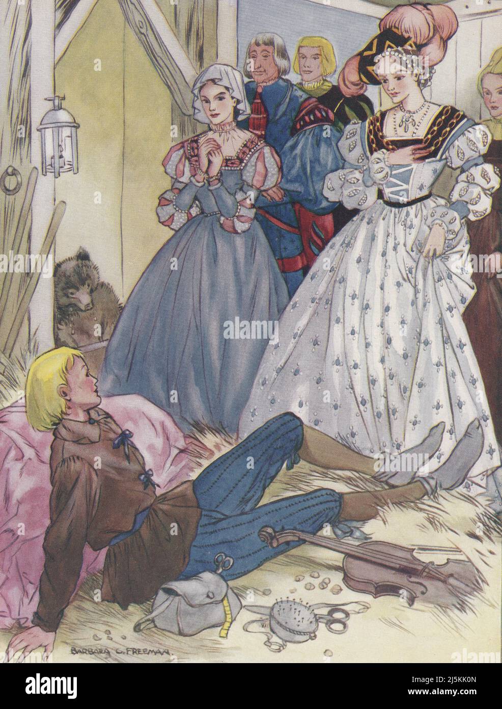 Vintage Stories von Grimm von Blackie - The Clever Tailor-Boy. Stockfoto