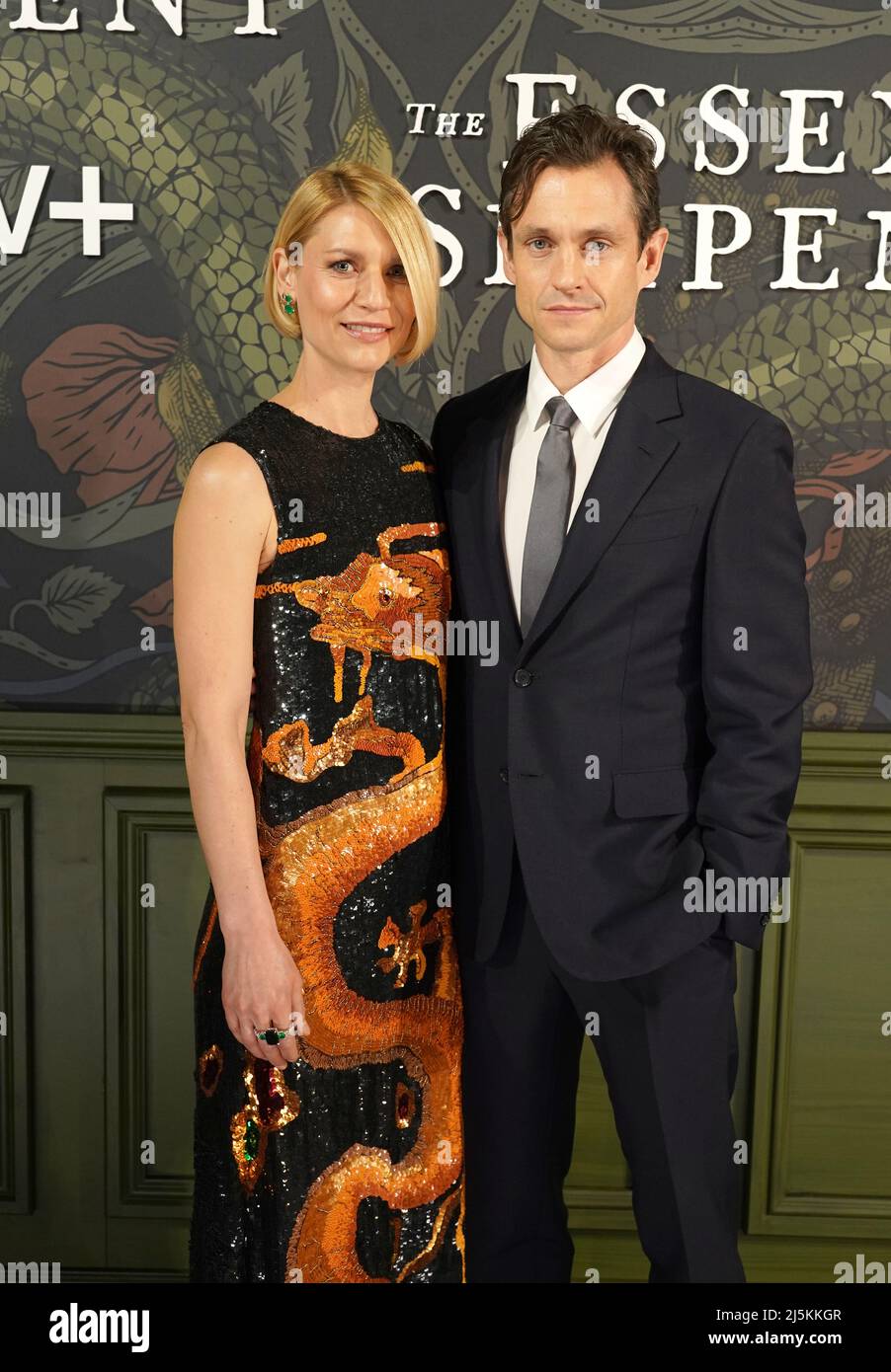 Claire Danes und Hugh Dancy bei der Sondervorführung von The Essex Serpent im Ham Yard Hotel, London. Bilddatum: Sonntag, 24. April 2022. Stockfoto