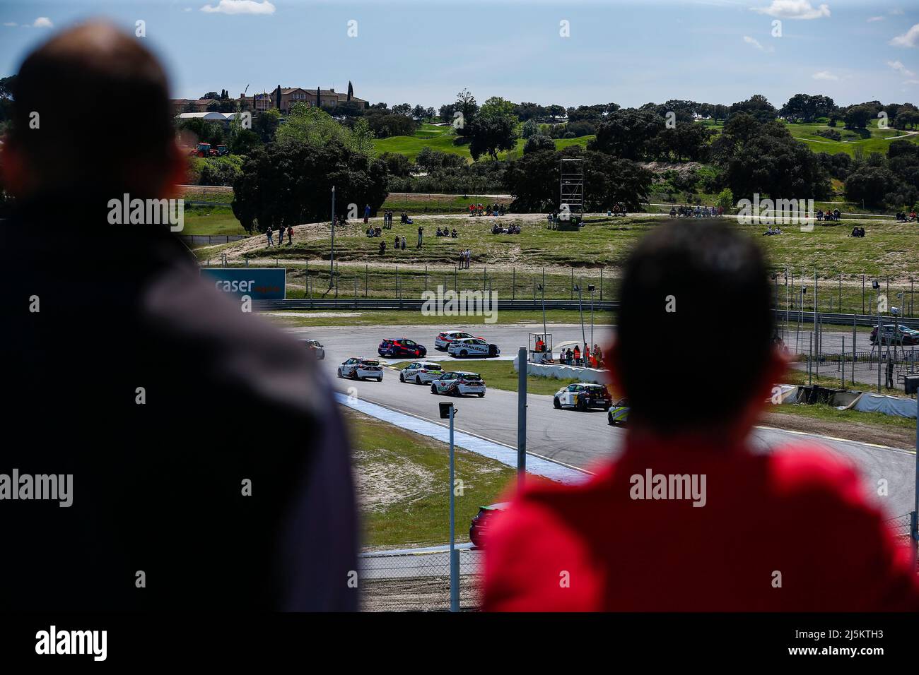 Aktion während der 2. Runde des Clio Cup Europe 2022, vom 22. Bis 24. April 2022 auf dem Circuito permanente Del Jarama, in San Sebastian de los Reyes, Spanien - Foto Xavi Bonilla / DPPI Stockfoto