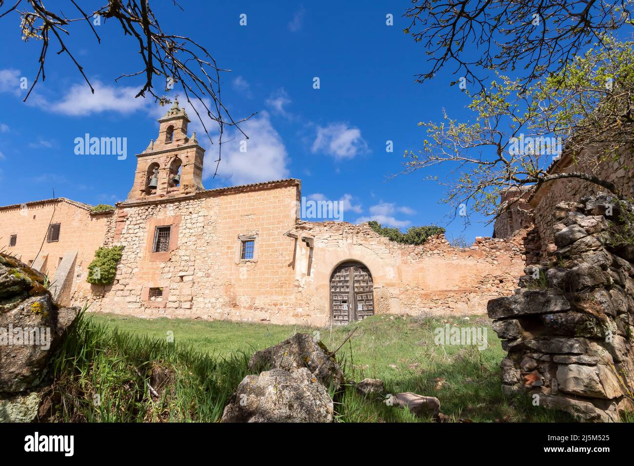 Ruinen der Synagoge von San Roman in Medinaceli, Provinz Soria, Spanien. Stockfoto