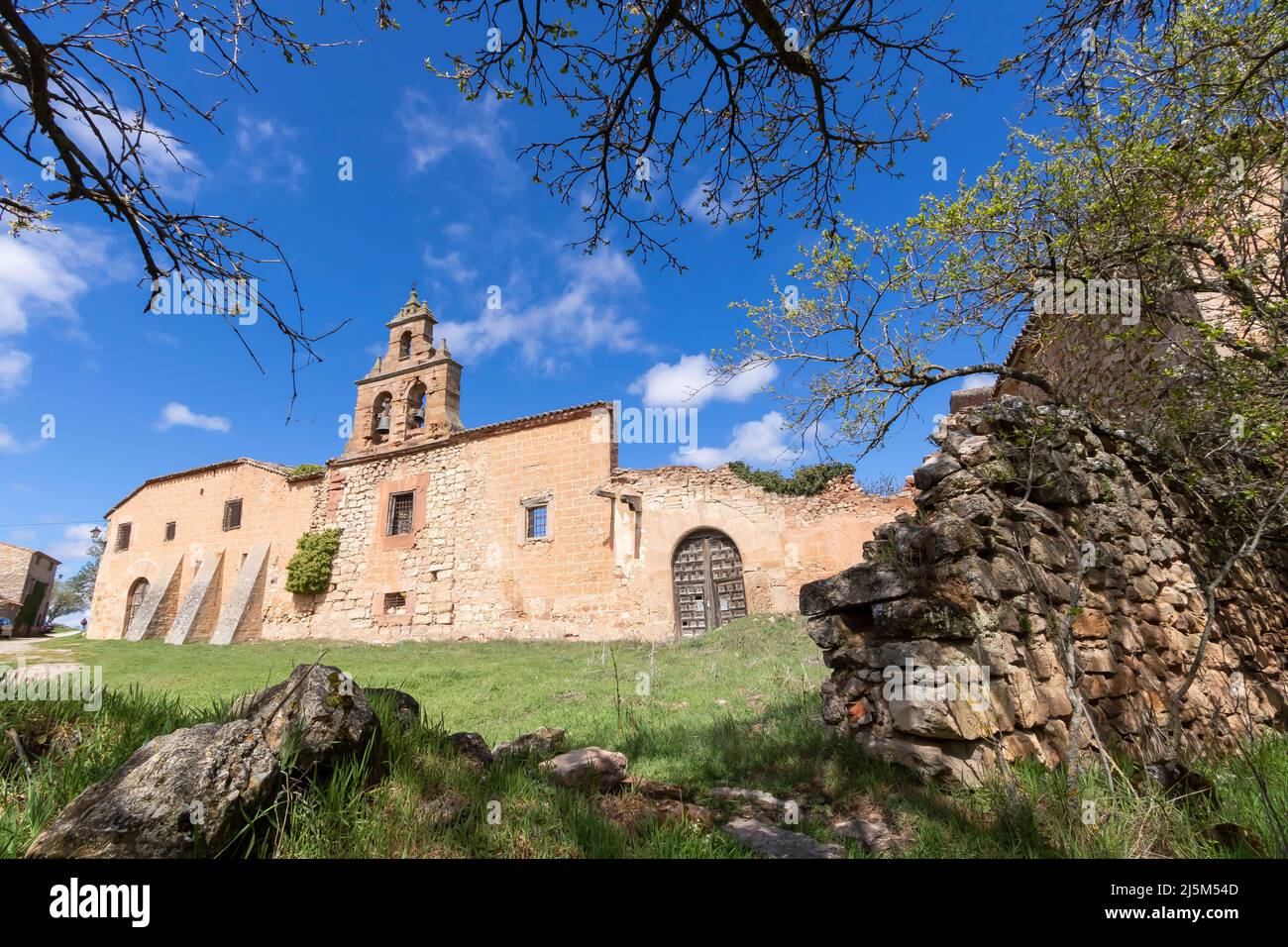 Ruinen der Synagoge von San Roman in Medinaceli, Provinz Soria, Spanien. Stockfoto