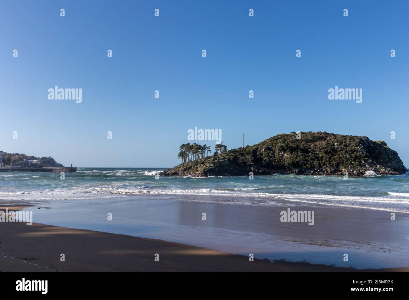Insel lekeitio im baskenland Stockfoto