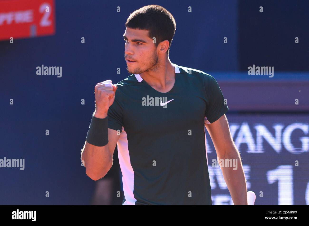 Carlos Alcaraz während der Barcelona Open Banc Sabadell spielte die