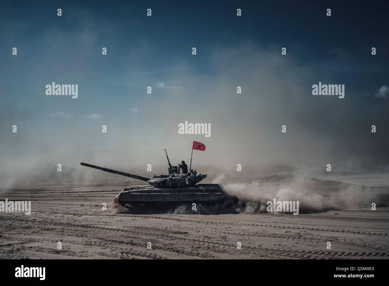 Die taktische Ausbildung für die Panzerkräfte der ukrainischen Armee im Gebiet Tschernihiw, Ukraine Stockfoto