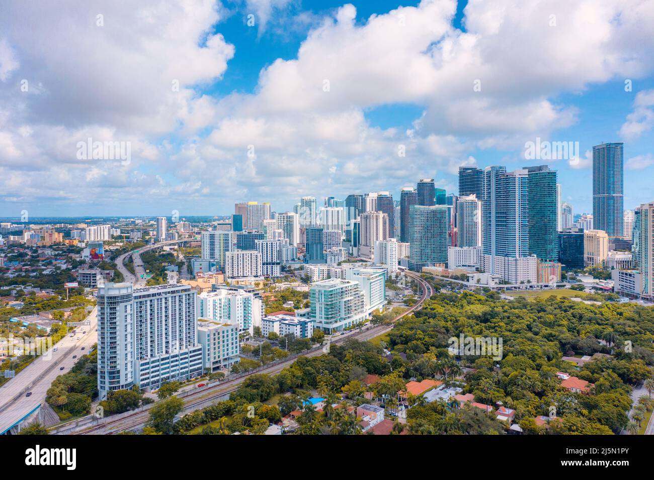 Stadtzentrum von Miami in Florida Stockfoto