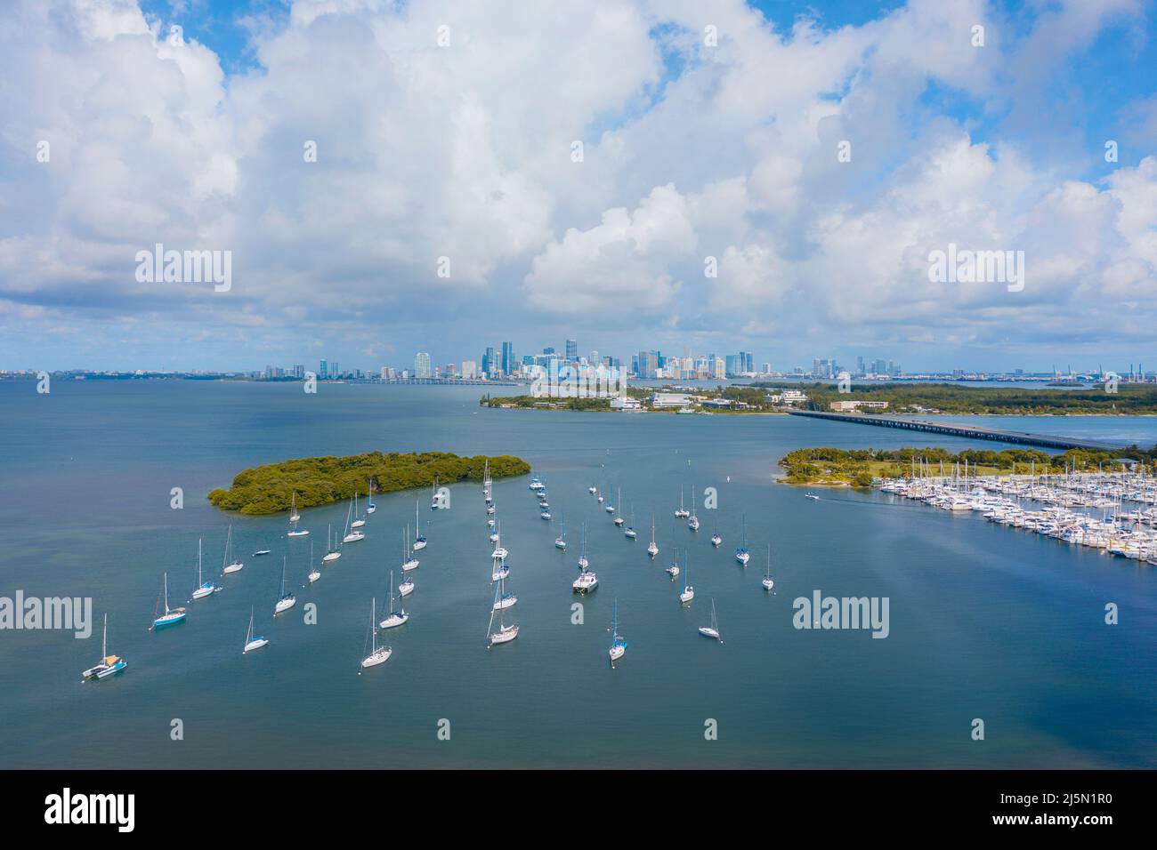 Key Biscayne Marina in Florida Stockfoto