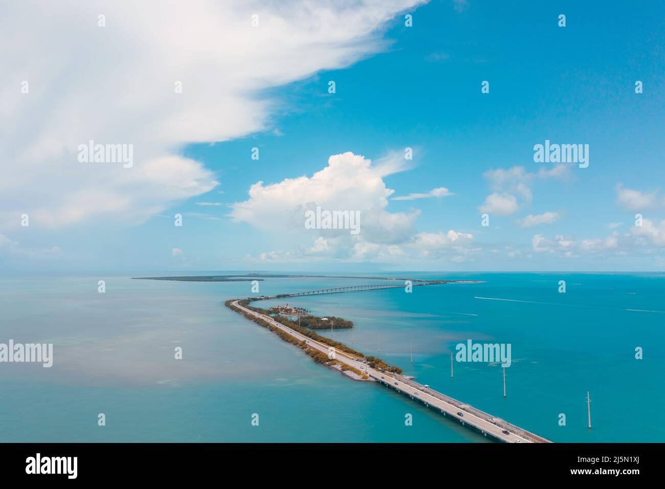Straße nach Key West in Florida Stockfoto