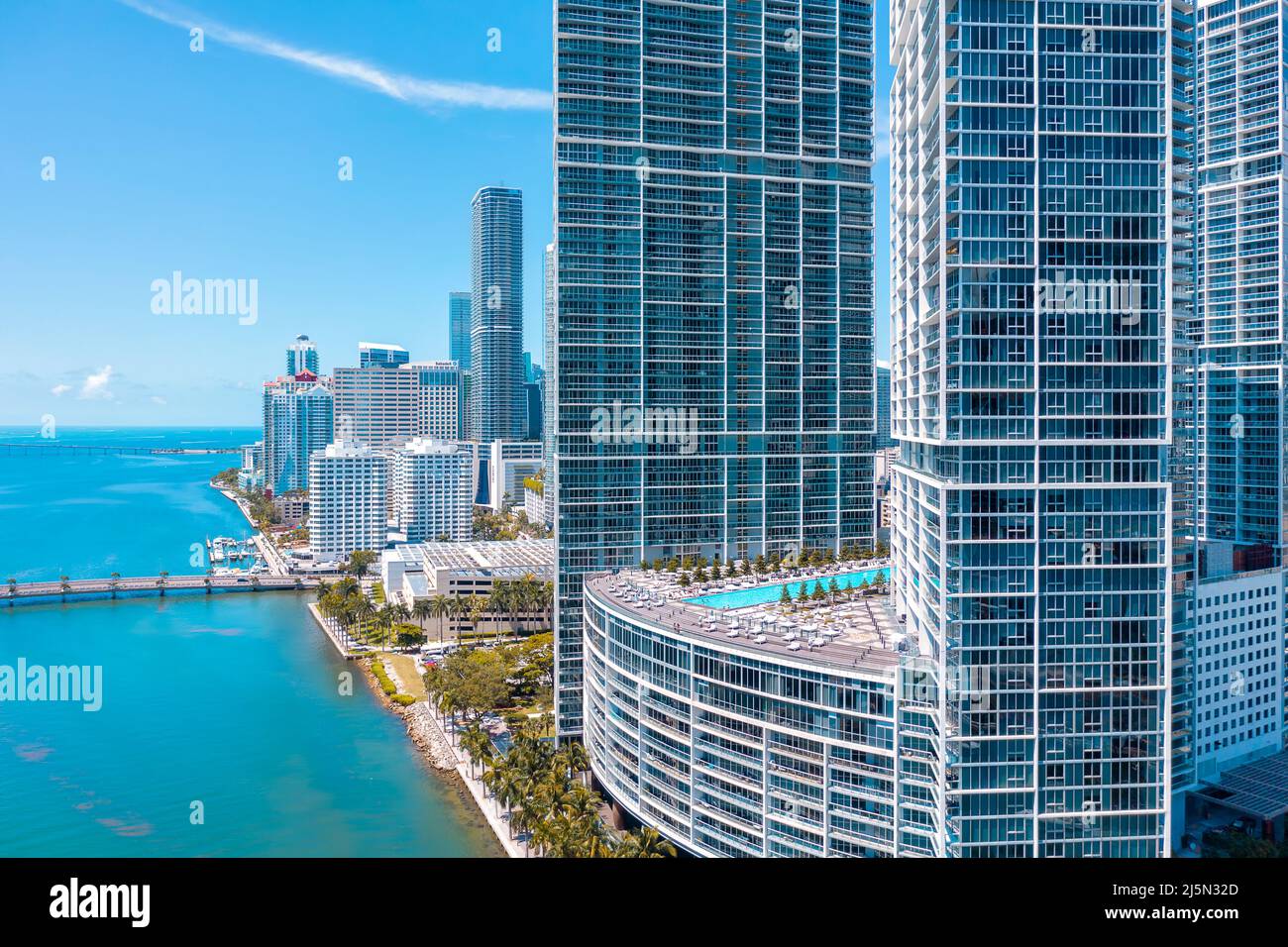 Luxusgebäude in Brickell, Miami Stockfoto