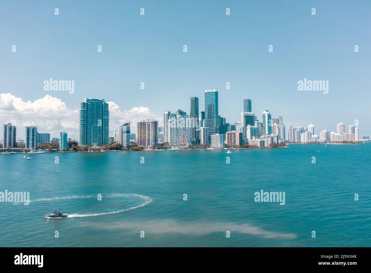 Die Skyline von Brickell in Miami, Florida Stockfoto