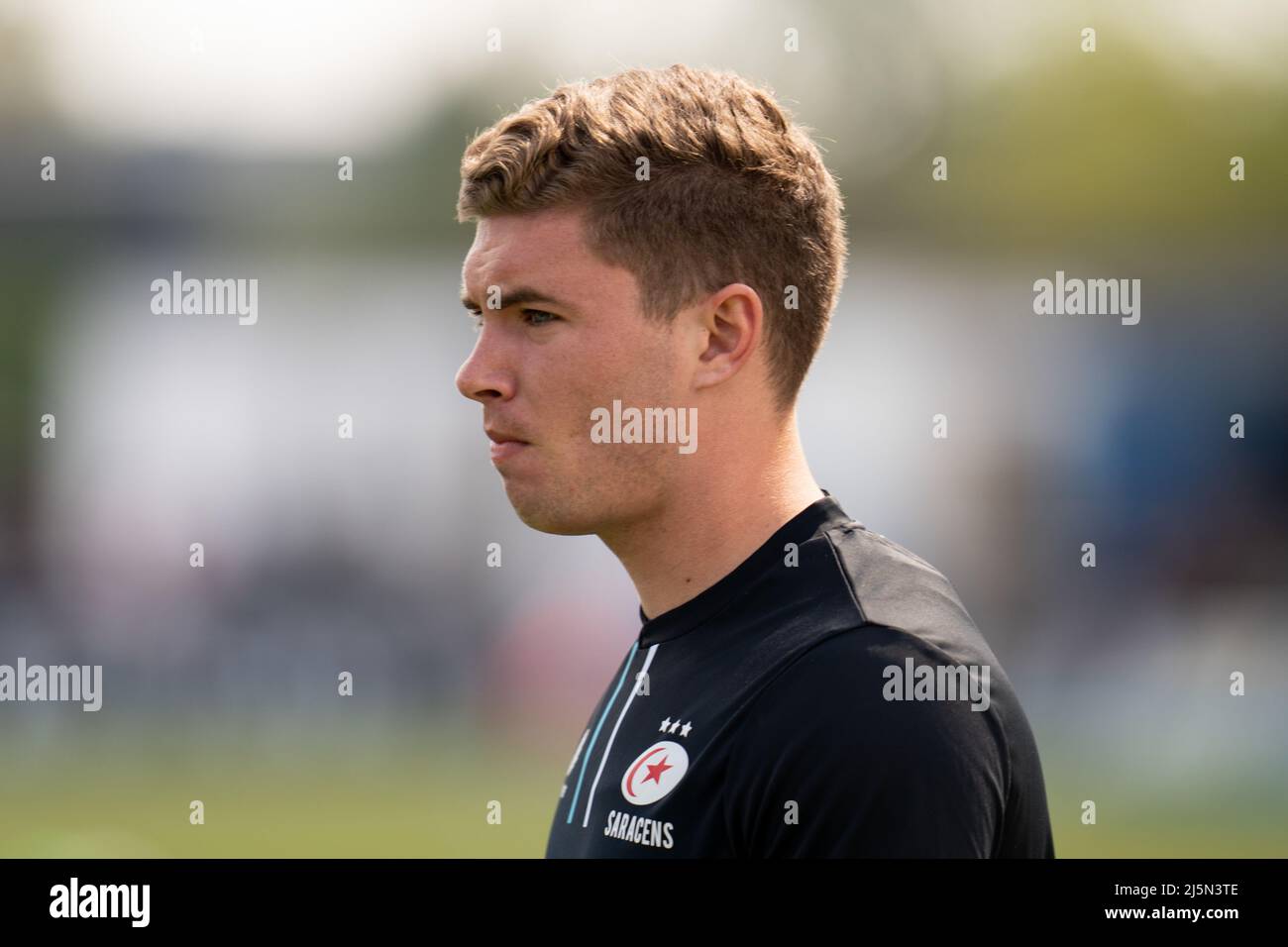 London, Großbritannien. 24. April 2022. Ruben De Haas von Saracens in London, Vereinigtes Königreich am 4/24/2022. (Foto von Richard Washbrooke/News Images/Sipa USA) Quelle: SIPA USA/Alamy Live News Stockfoto