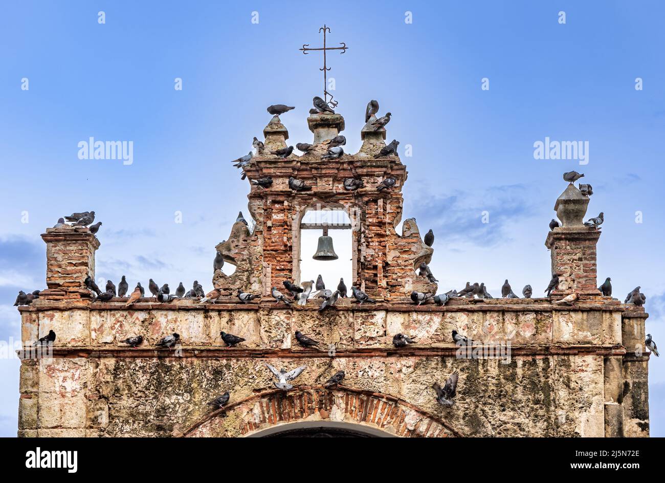 Obere Fassade der Capilla del Santo Cristo de la Salud Stockfoto