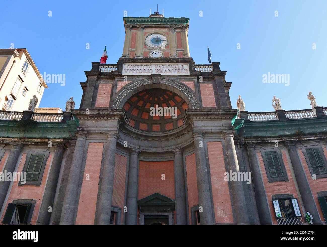 Napoli - Convitto Nazionale auf der Piazza Dante Stockfoto