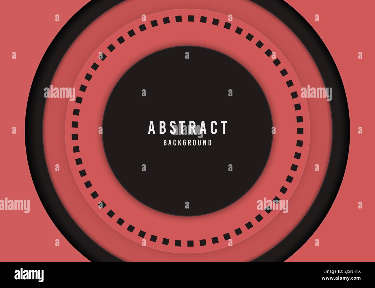 Abstrakt schwarz und rosa Kreis Geometrie Vorlage Design dekorative Grafik. Minimaler Hintergrund im Design-Artwork-Stil. Illustrationsvektor Stock Vektor