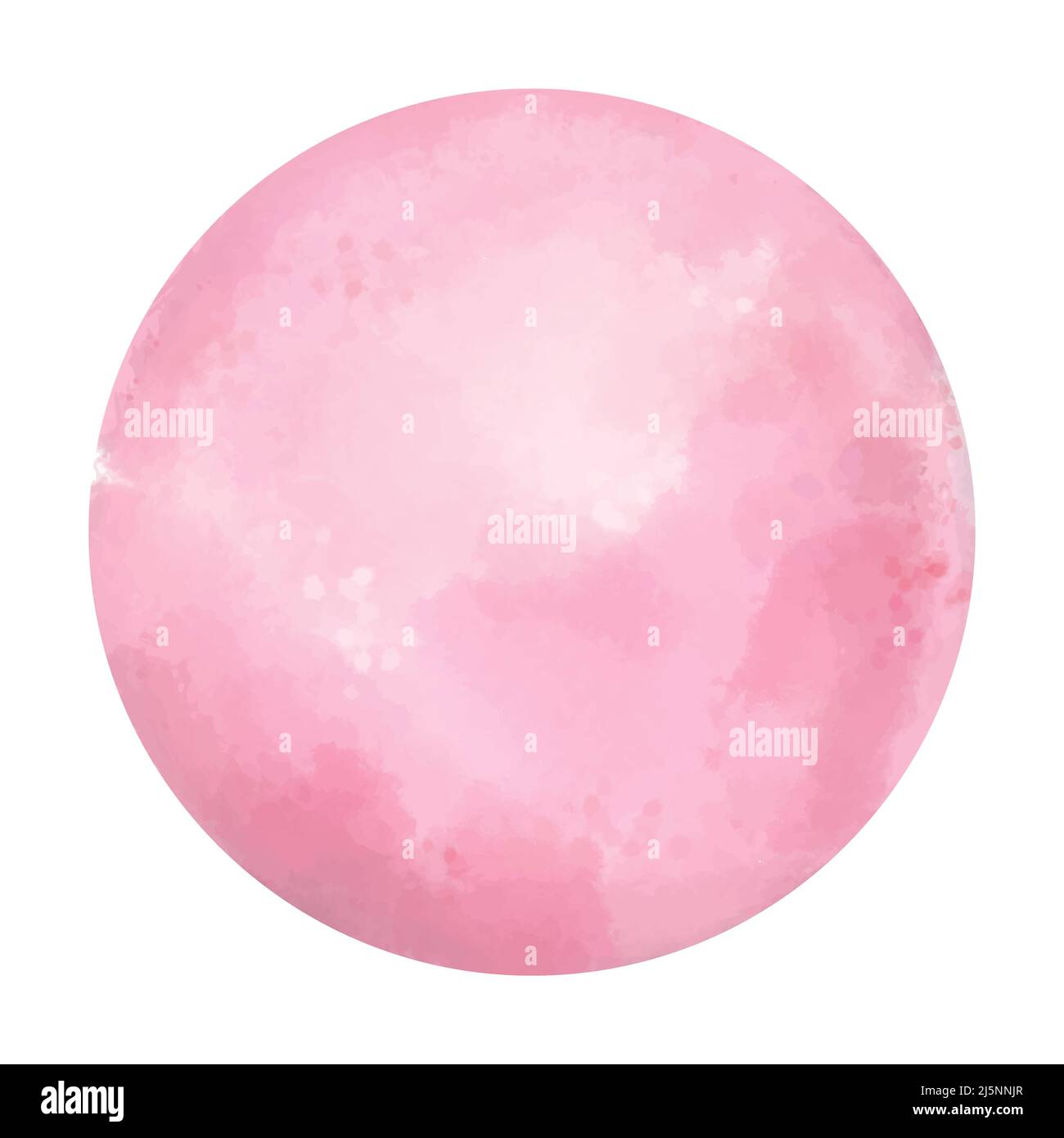 Runder Aquarellfleck mit wischigen Tropfen und Flecken, handbemaltes Element für Social-Media-Geschichten. Stock Vektor
